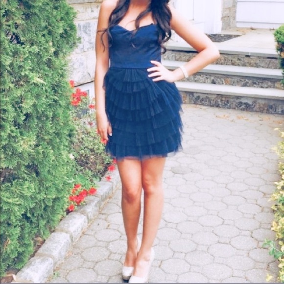 Navy Cocktail Dress - Picture 4 of 5